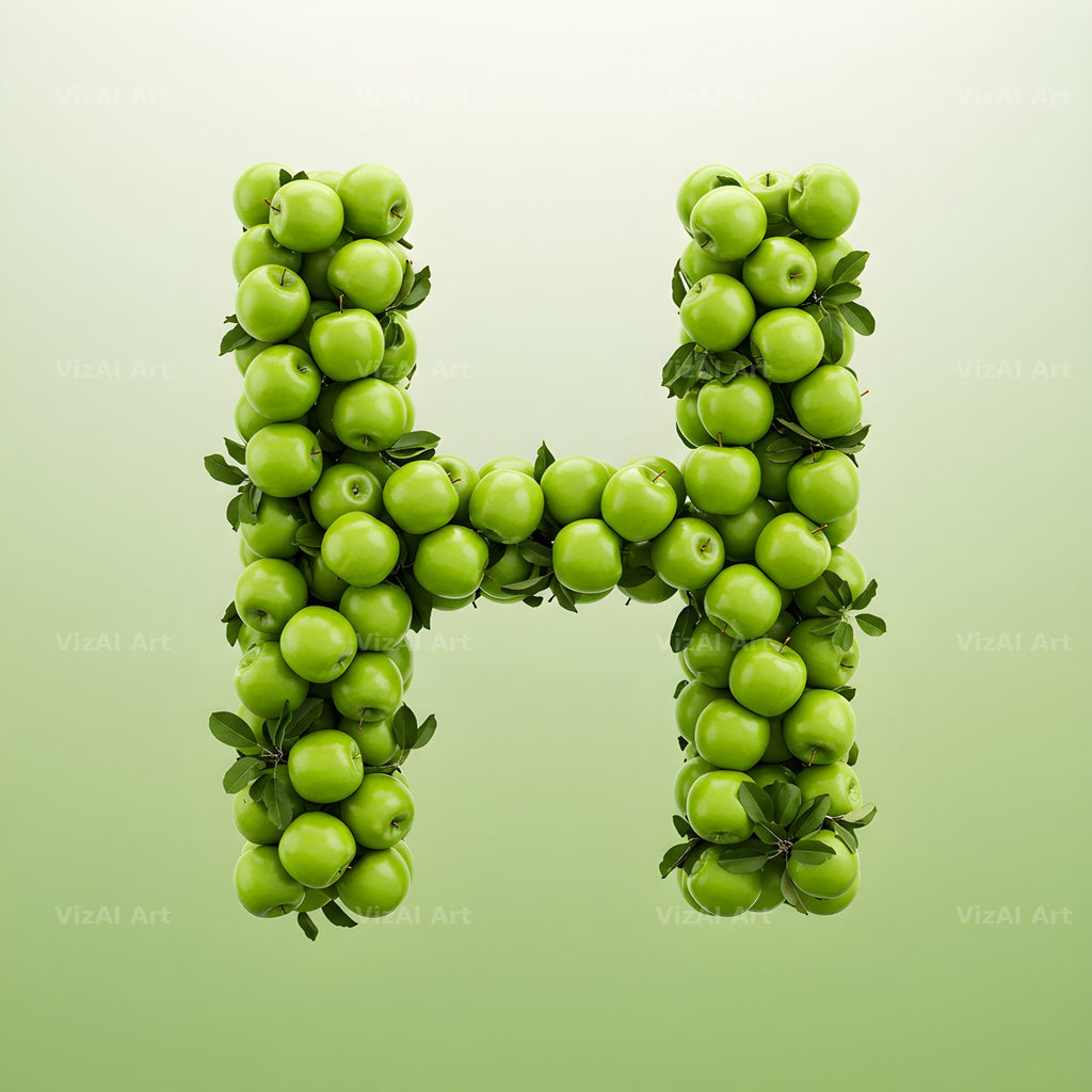 Green Apple Orchard alphabet letter H