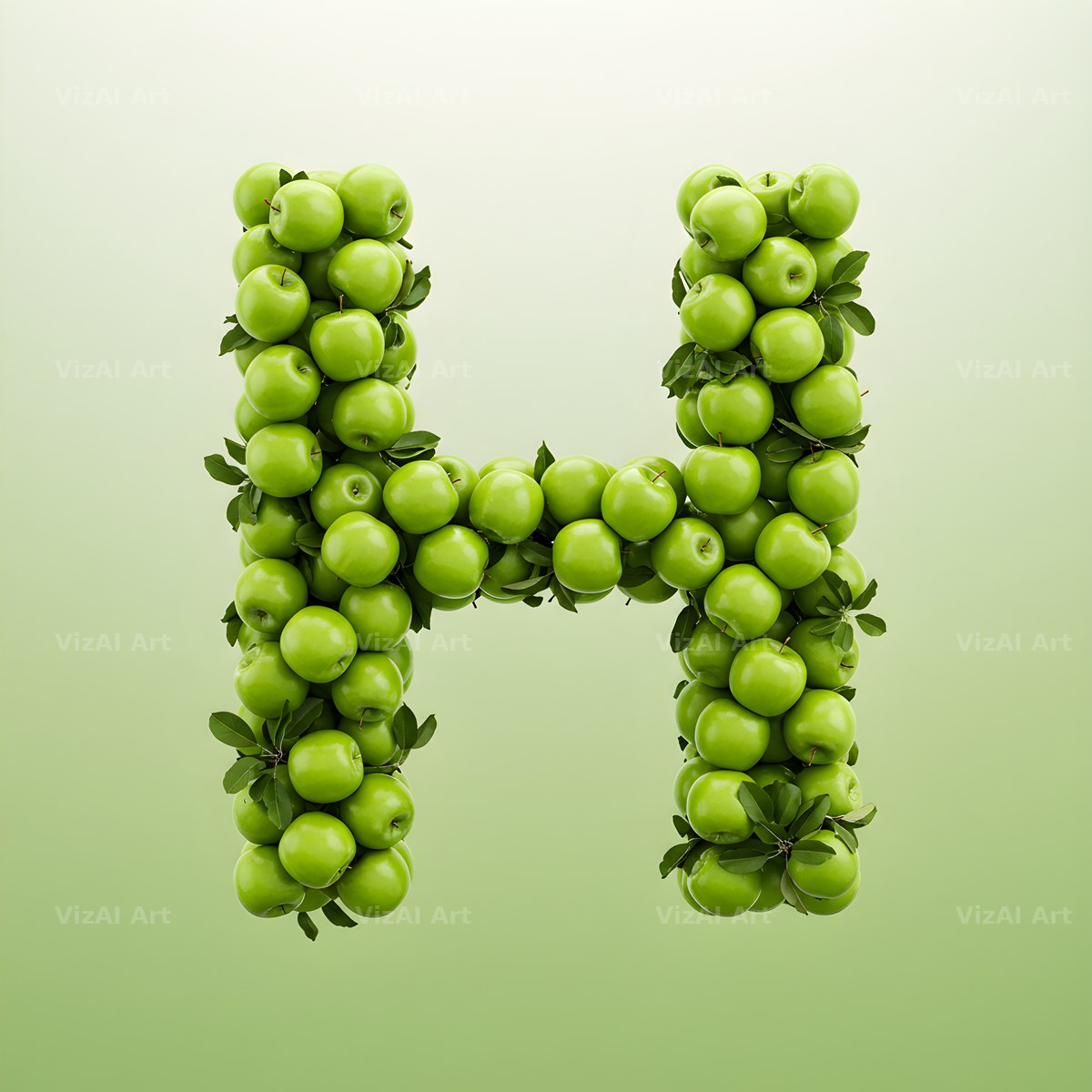 Green Apple Orchard alphabet letter H
