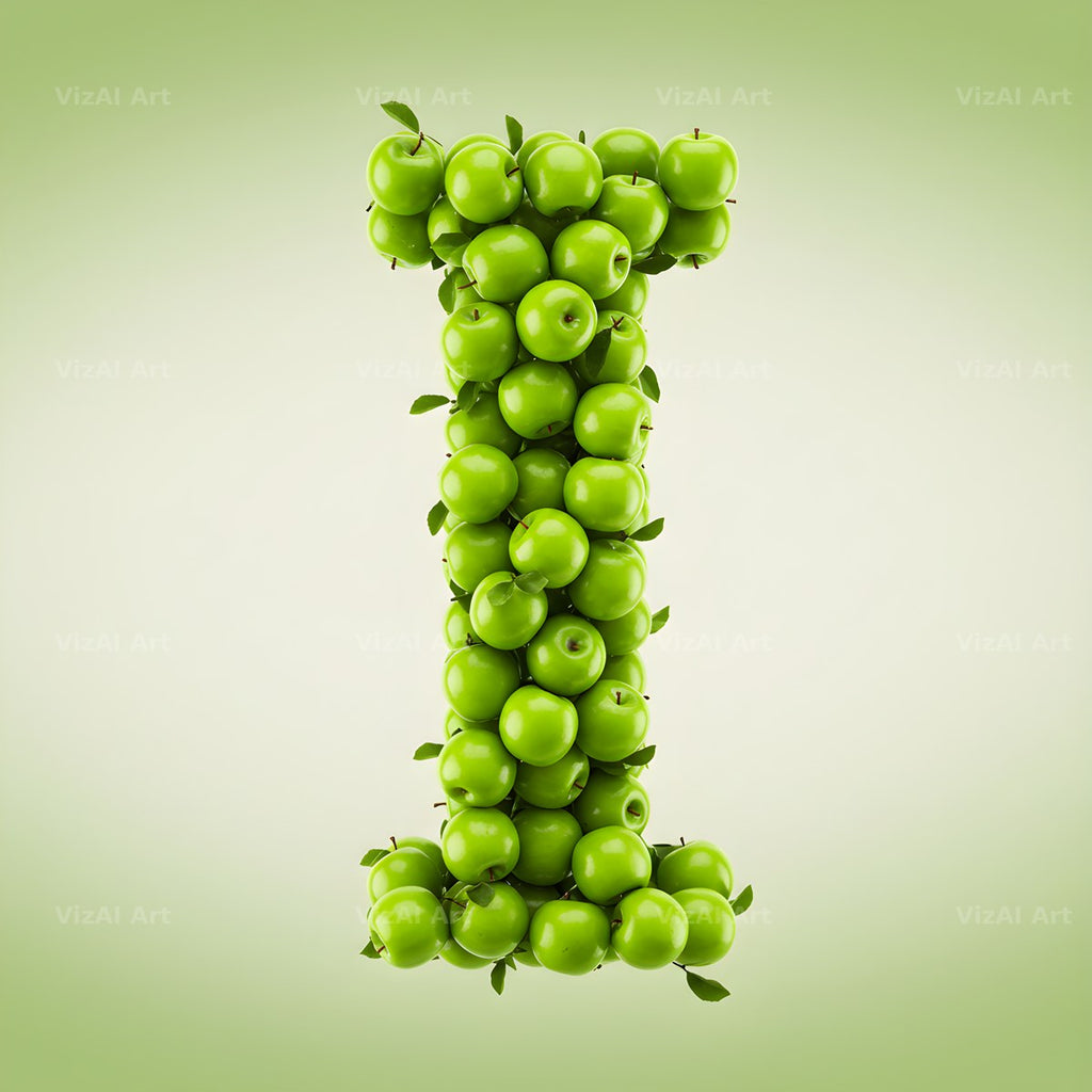 Green Apple Orchard alphabet letter I