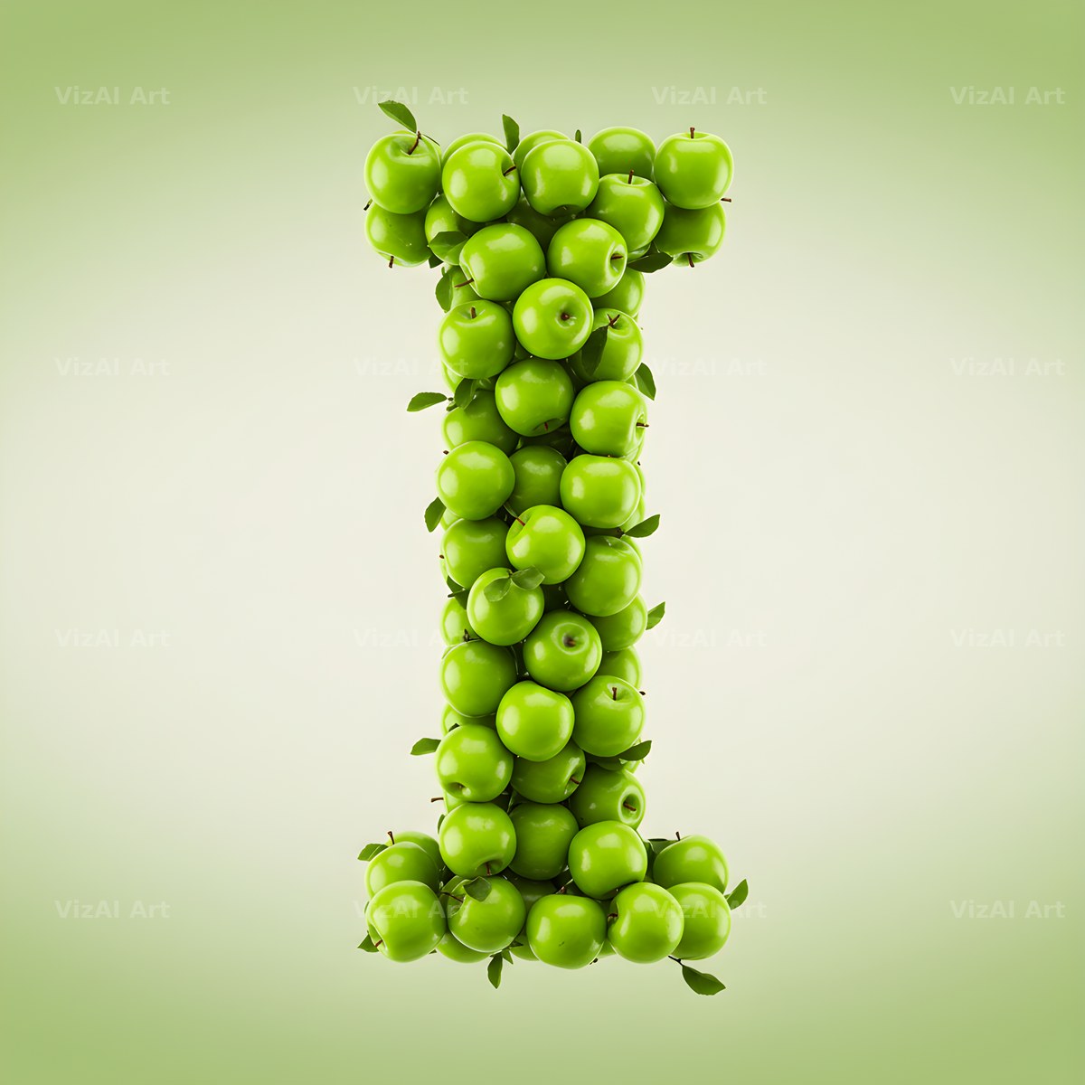 Green Apple Orchard alphabet letter I