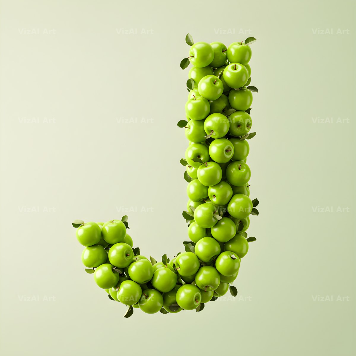 Green Apple Orchard alphabet letter J
