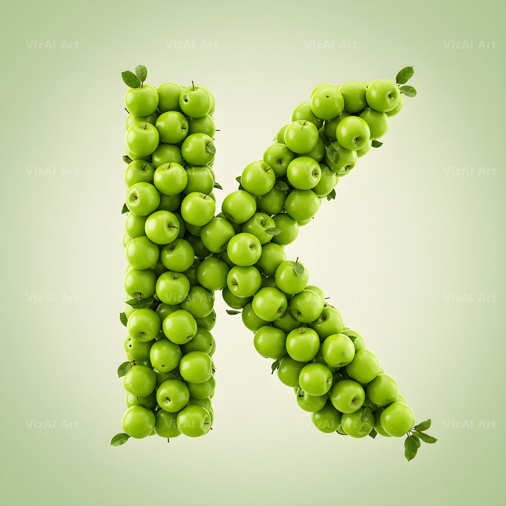 Green Apple Orchard alphabet letter K