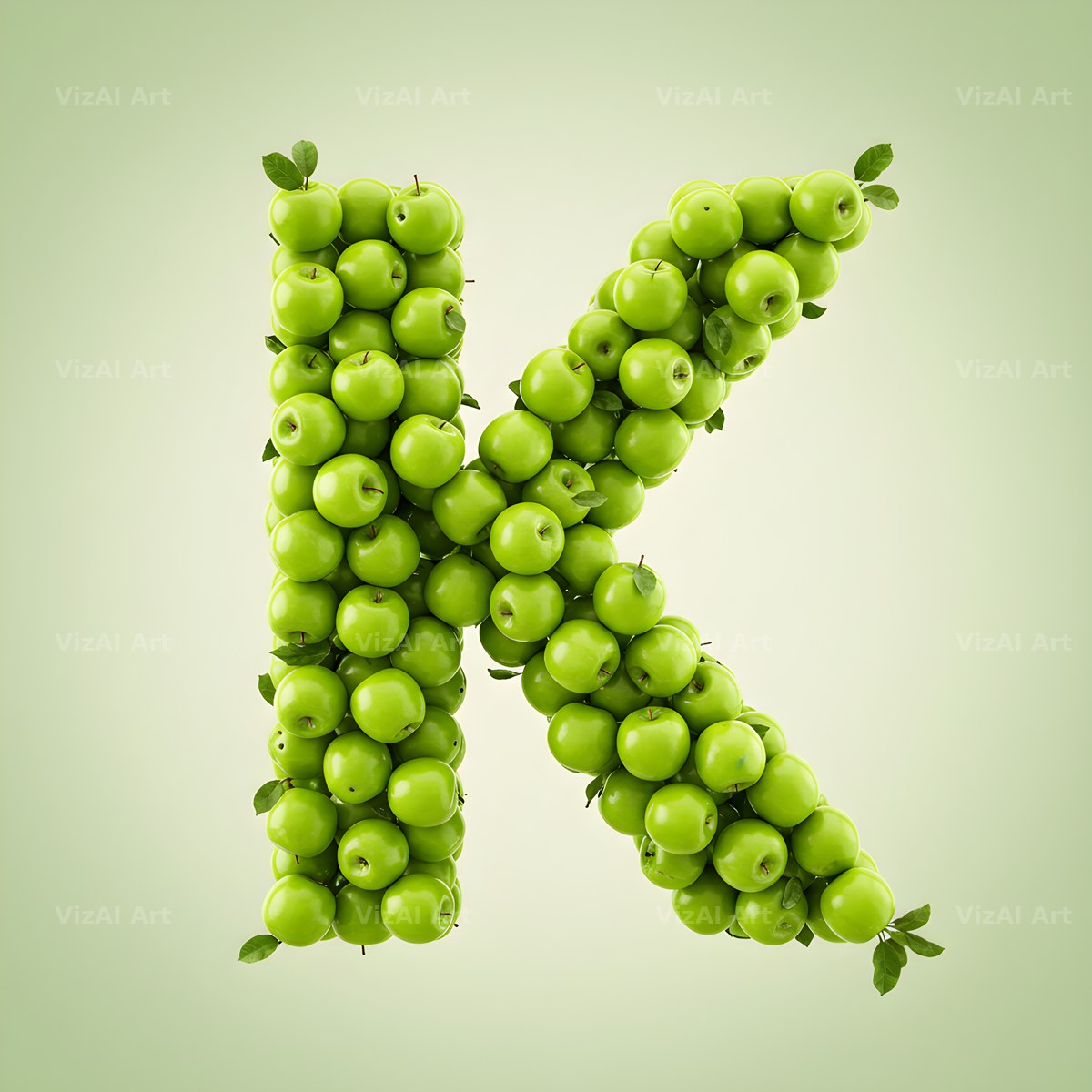 Green Apple Orchard alphabet letter K