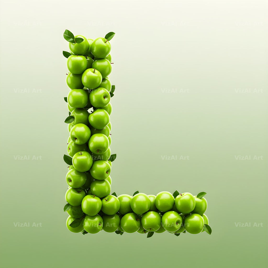 Green Apple Orchard alphabet letter L