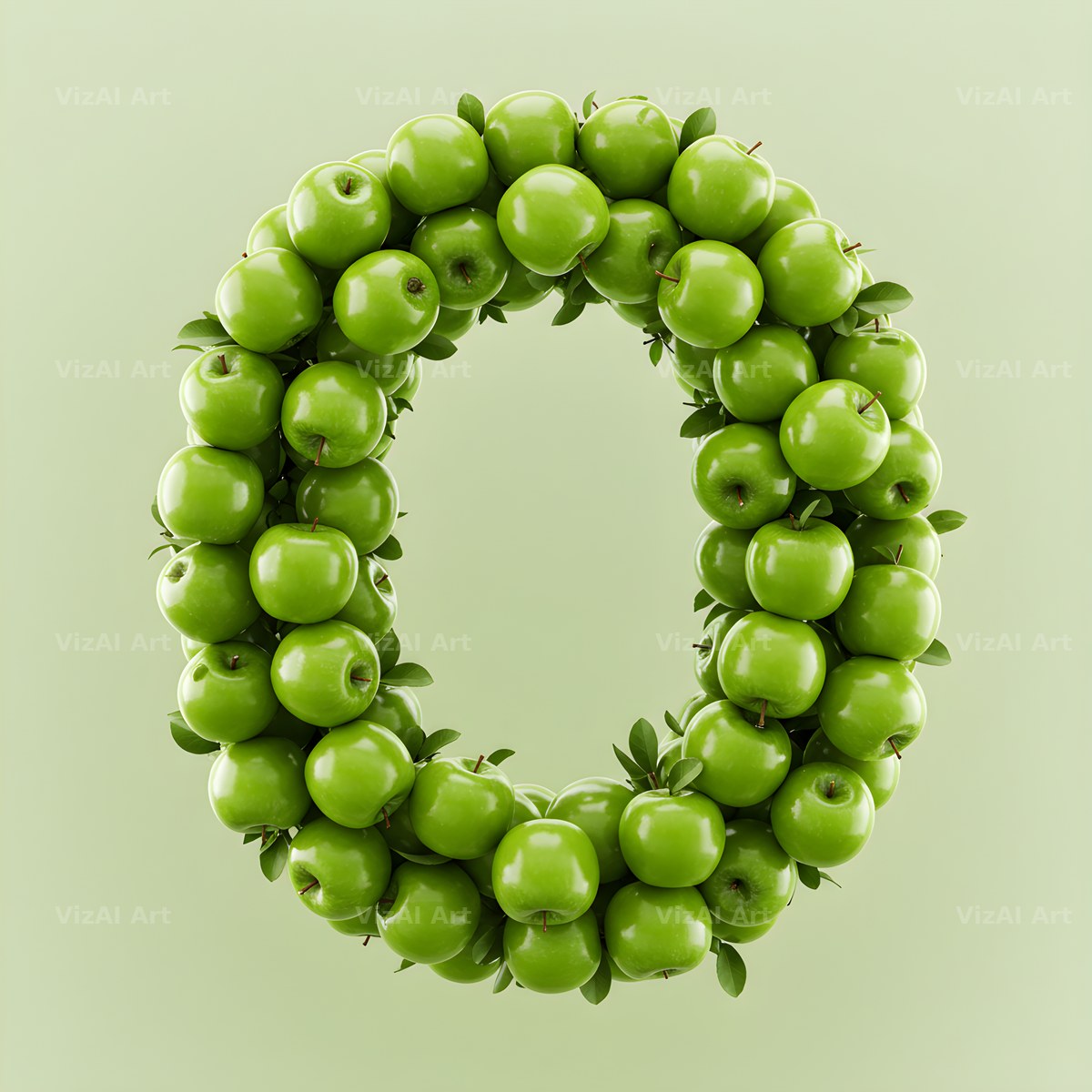 Green Apple Orchard alphabet letter O