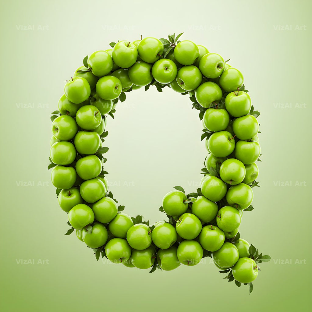 Green Apple Orchard alphabet letter Q