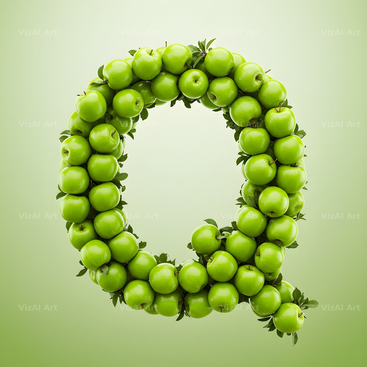 Green Apple Orchard alphabet letter Q