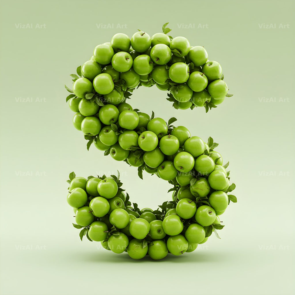 Green Apple Orchard alphabet letter S