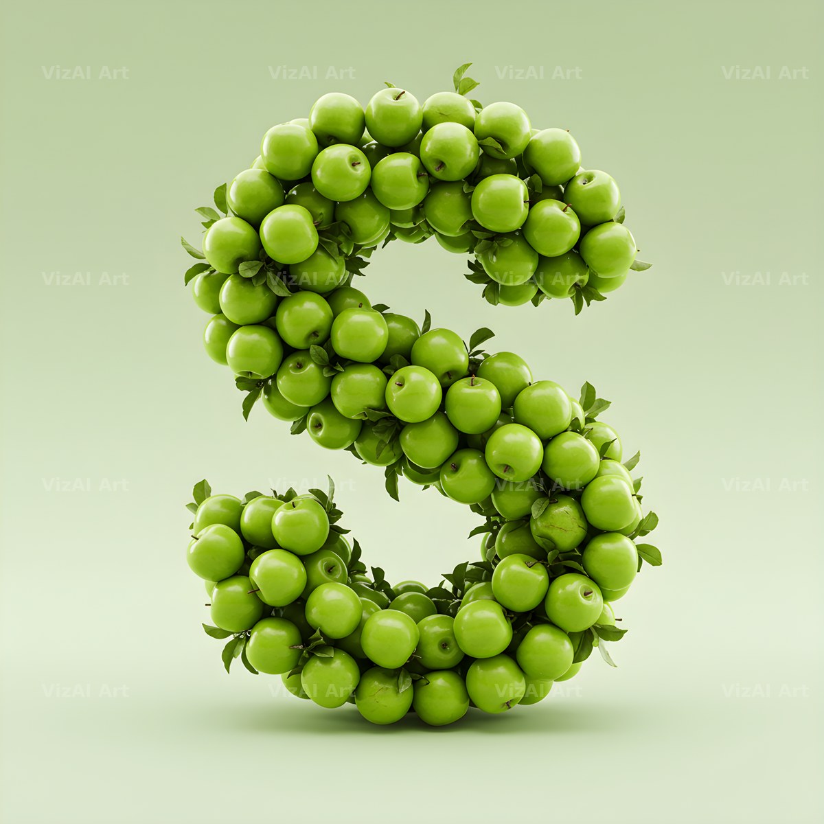 Green Apple Orchard alphabet letter S