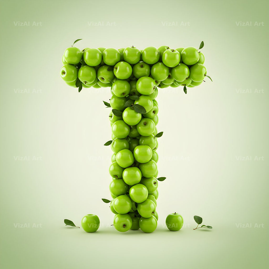 Green Apple Orchard alphabet letter T
