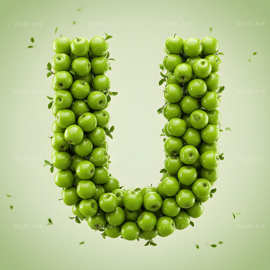 Green Apple Orchard alphabet letter U