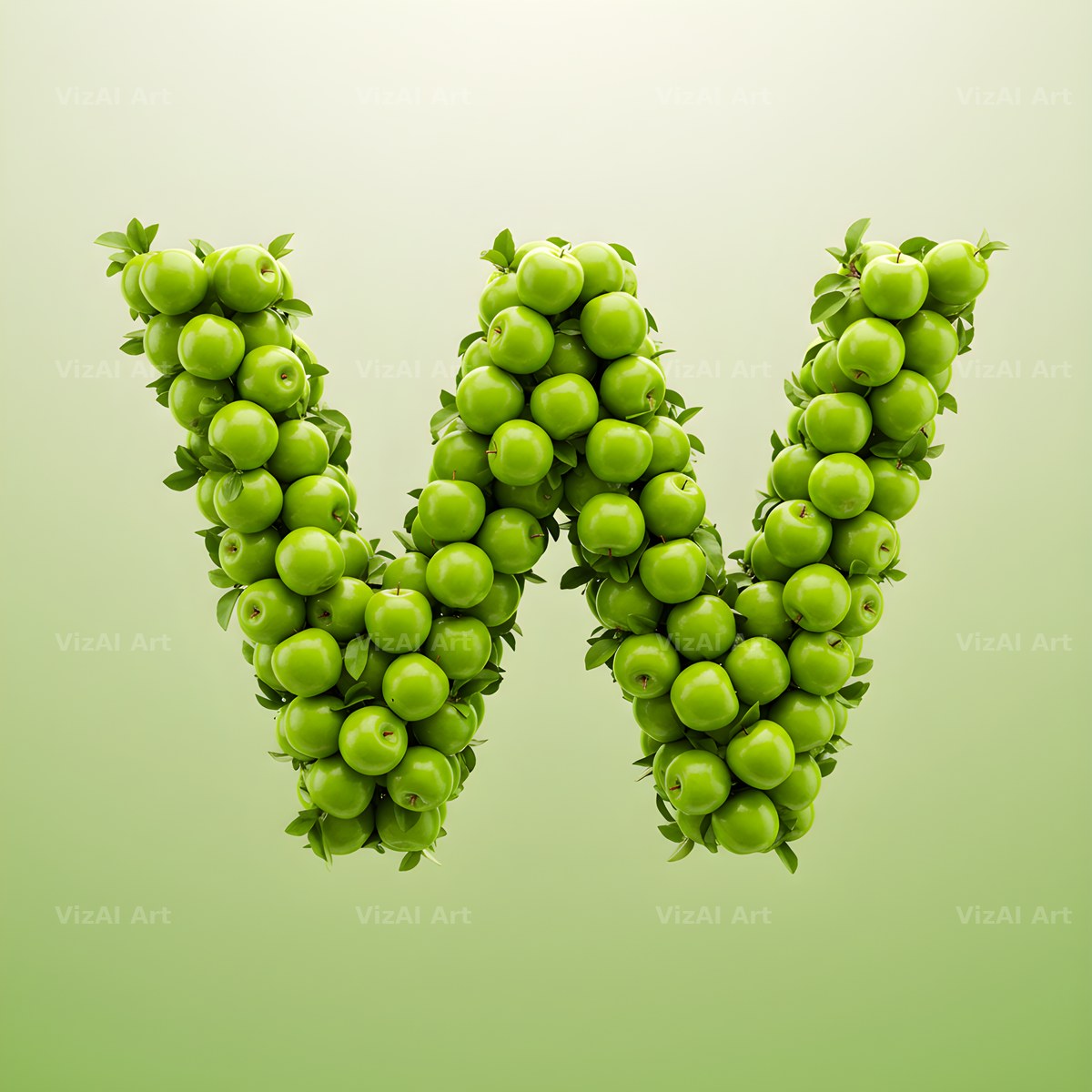 Green Apple Orchard alphabet letter W