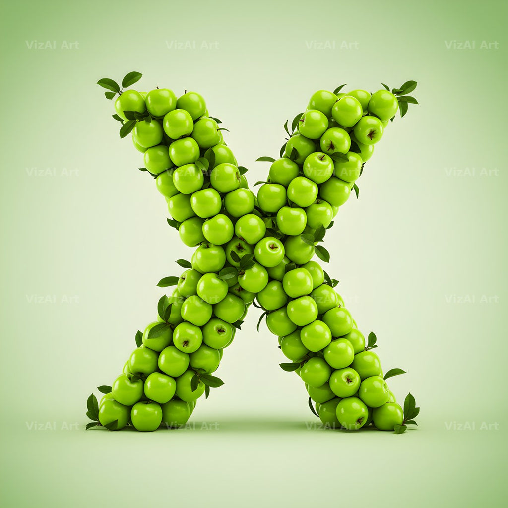 Green Apple Orchard alphabet letter X