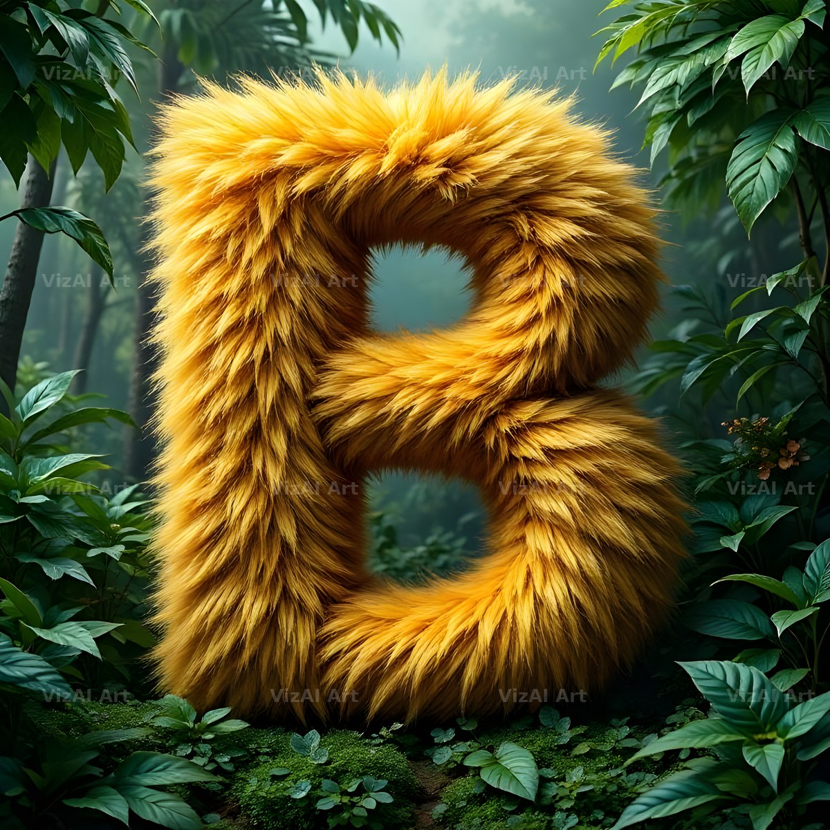 Golden Fur alphabet letter B