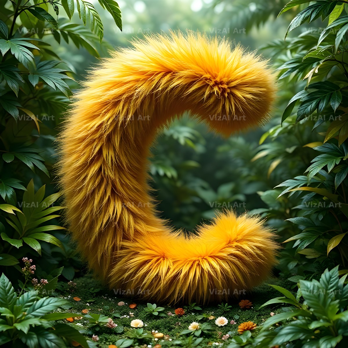 Golden Fur alphabet letter C