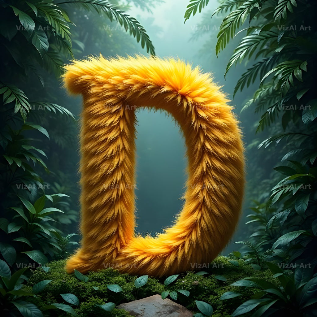 Golden Fur alphabet letter D