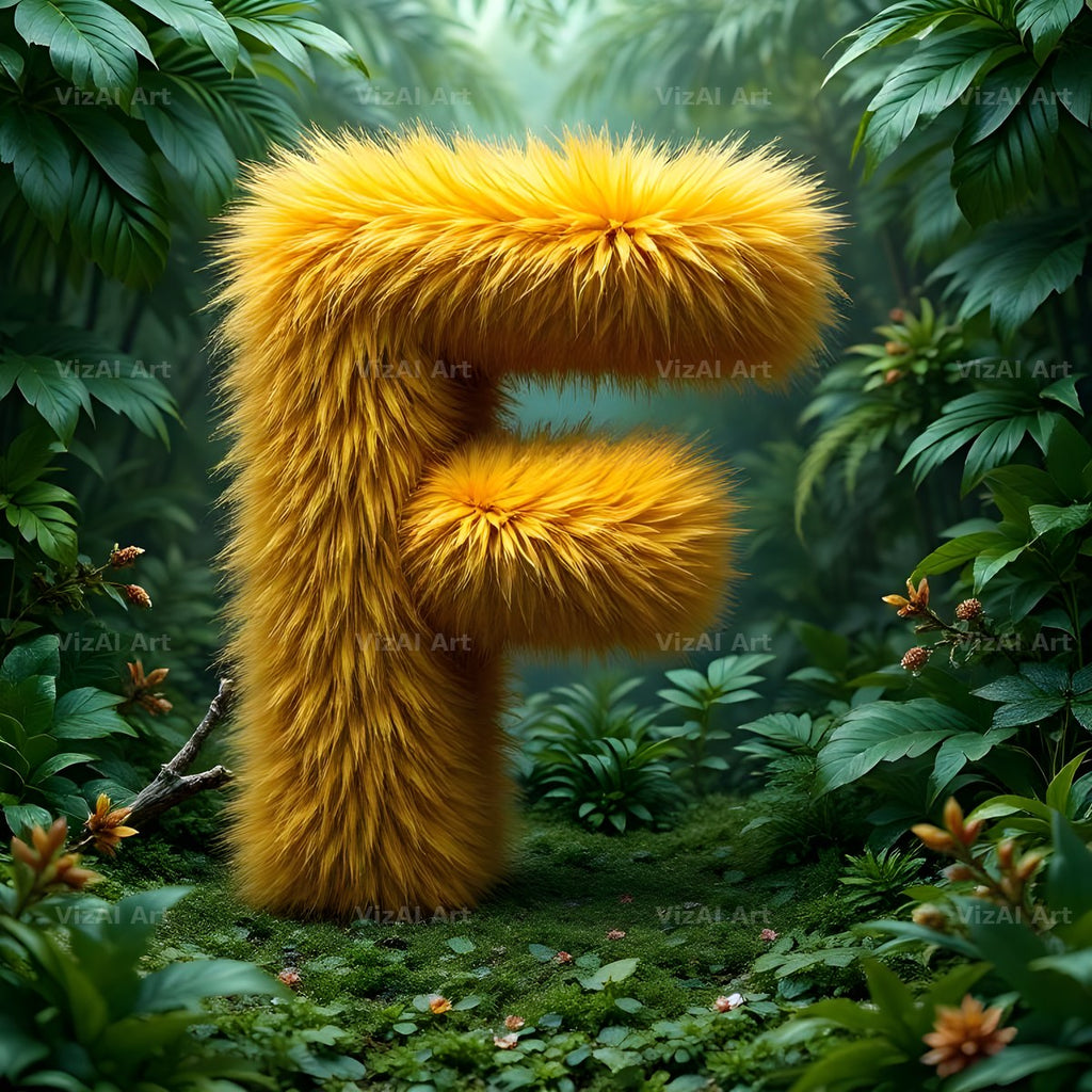 Golden Fur alphabet letter F