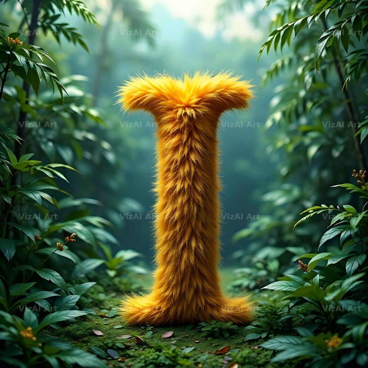 Golden Fur alphabet letter I