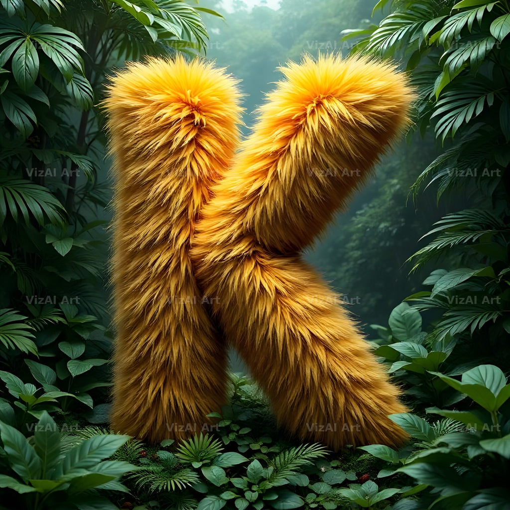 Golden Fur alphabet letter K