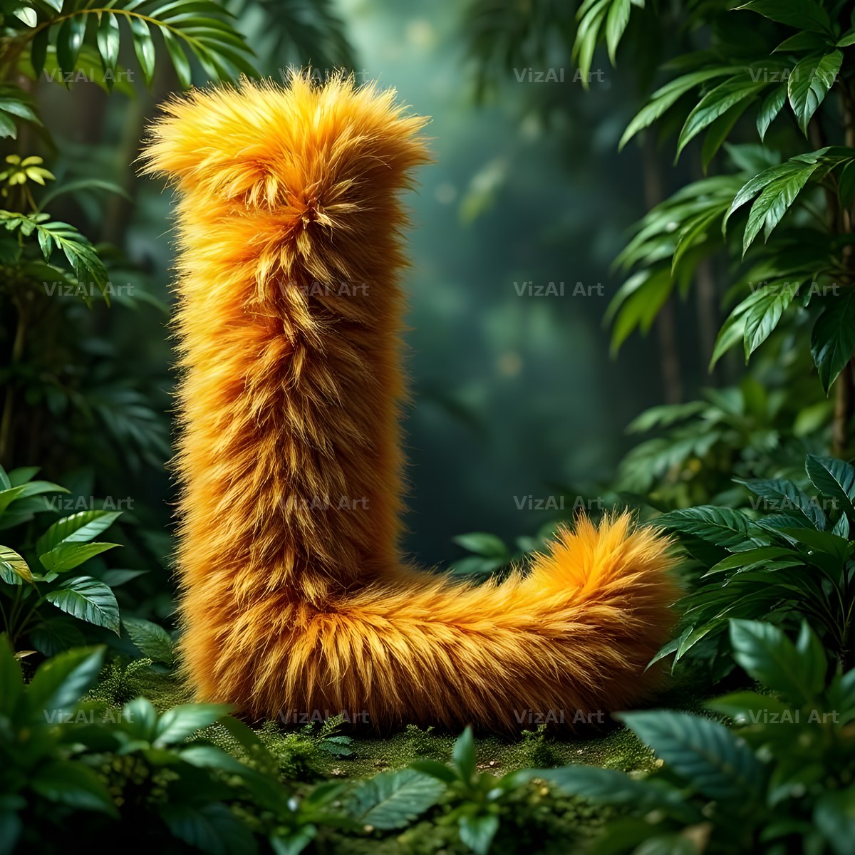 Golden Fur alphabet letter L