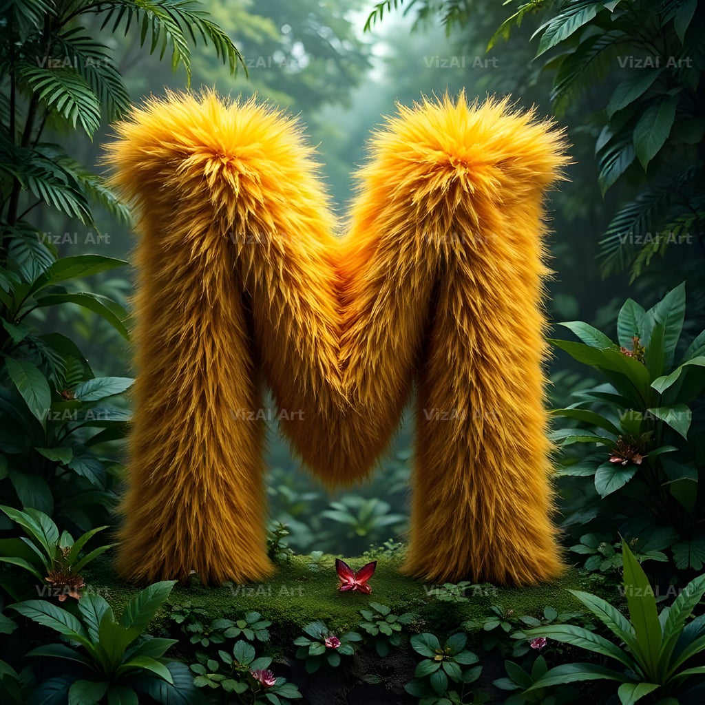 Golden Fur alphabet letter M