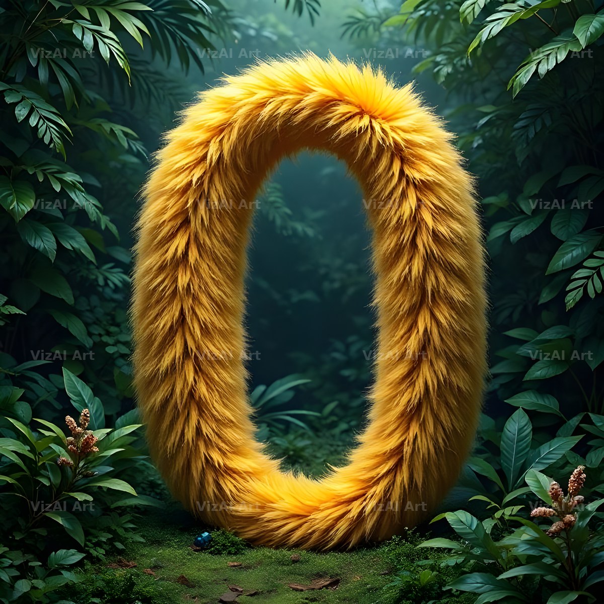 Golden Fur alphabet letter O