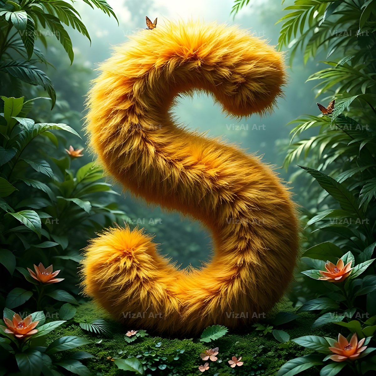 Golden Fur alphabet letter S