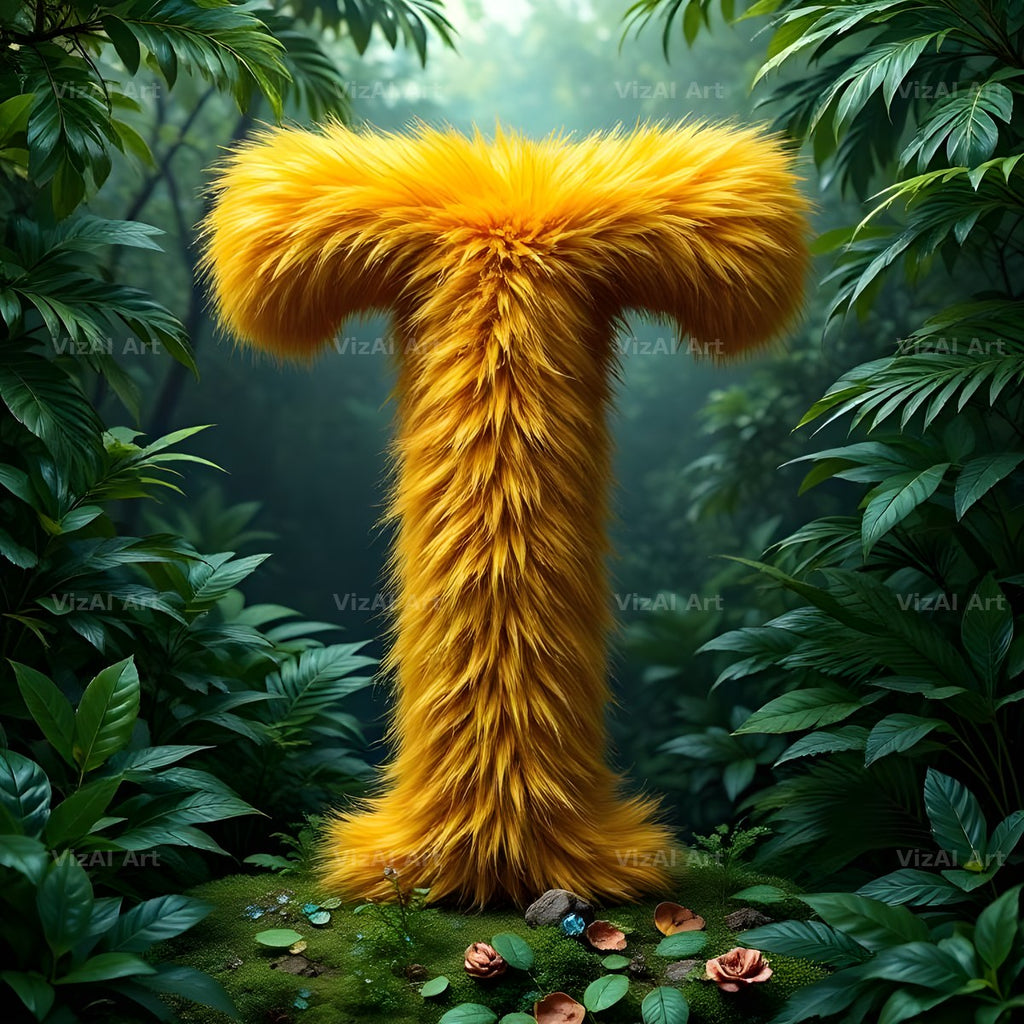 Golden Fur alphabet letter T