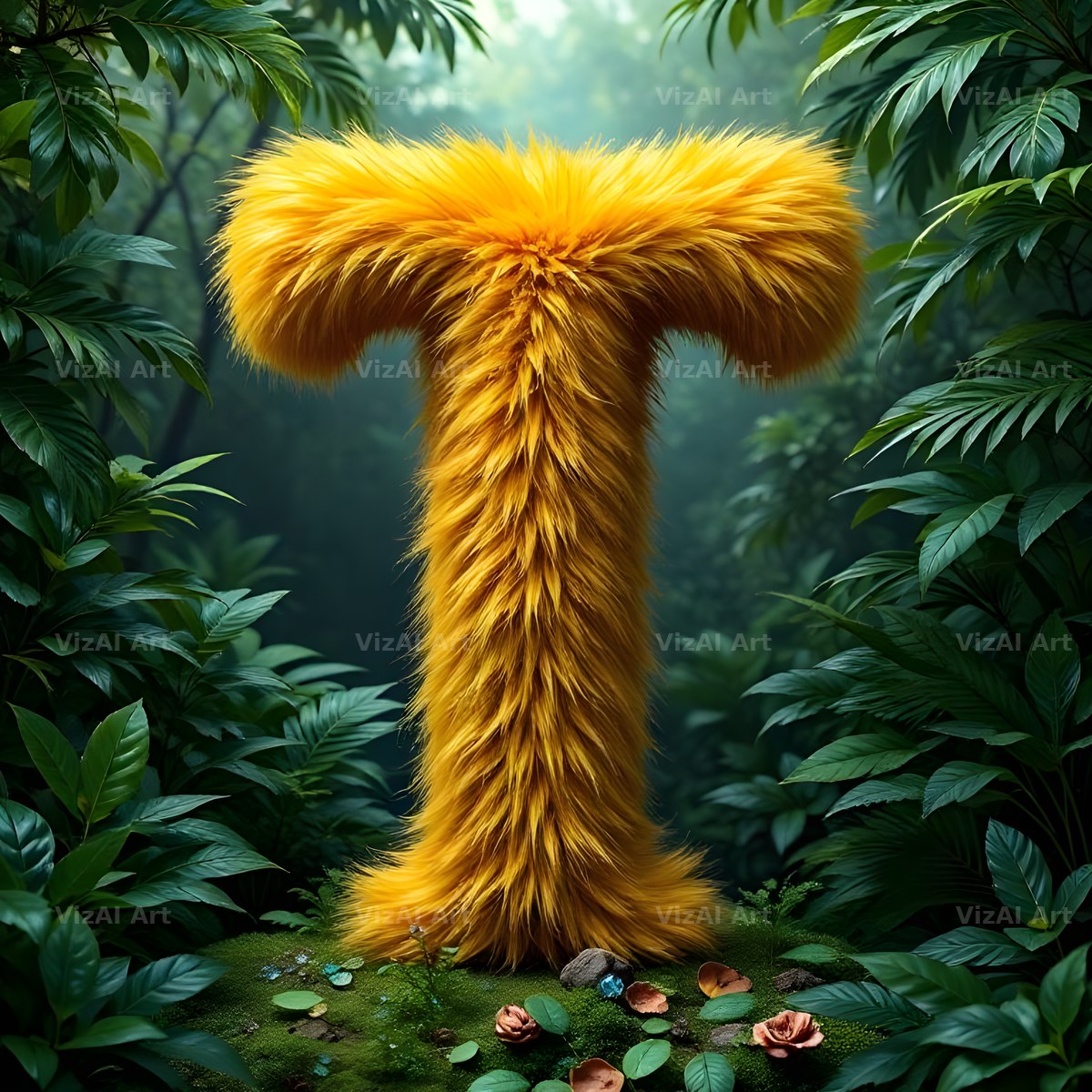 Golden Fur alphabet letter T