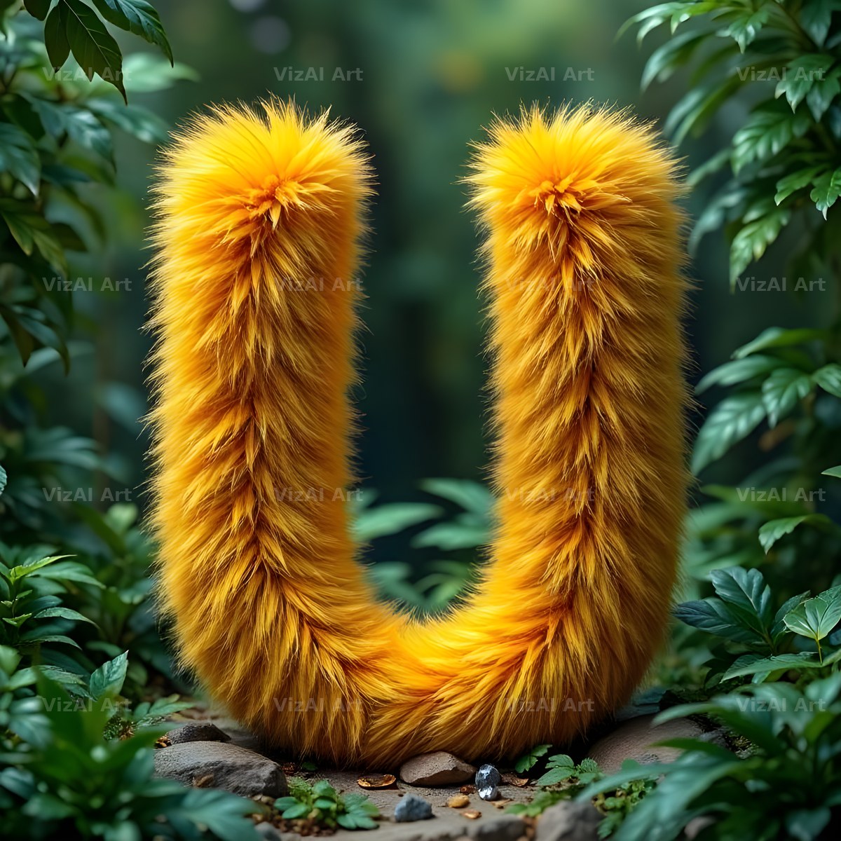 Golden Fur alphabet letter U