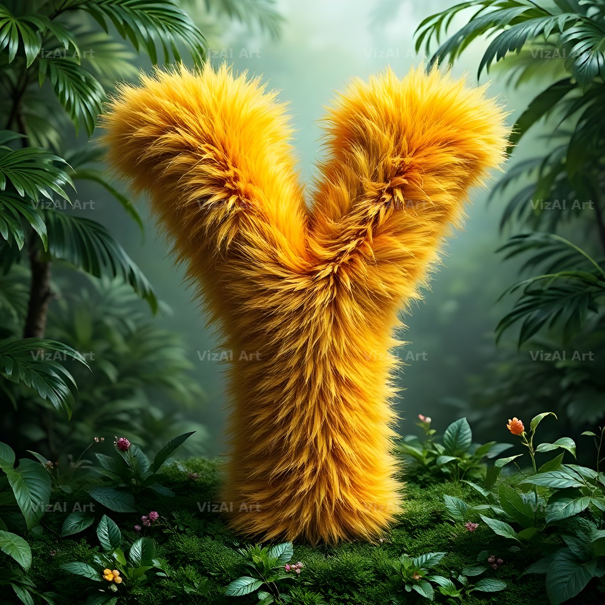 Golden Fur alphabet letter Y