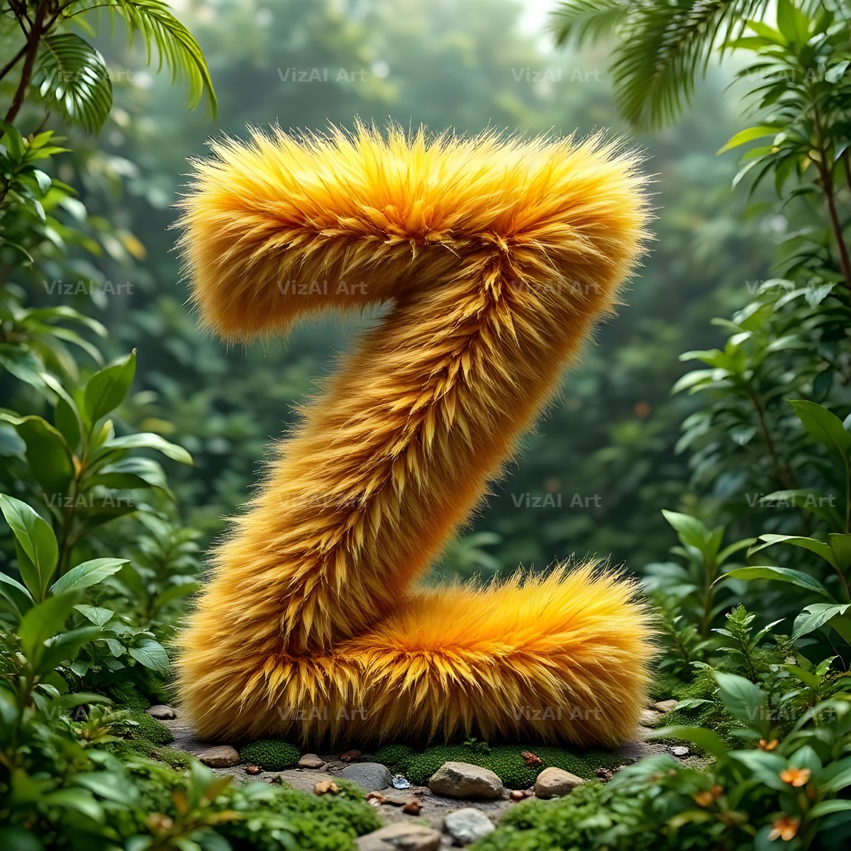 Golden Fur alphabet letter Z