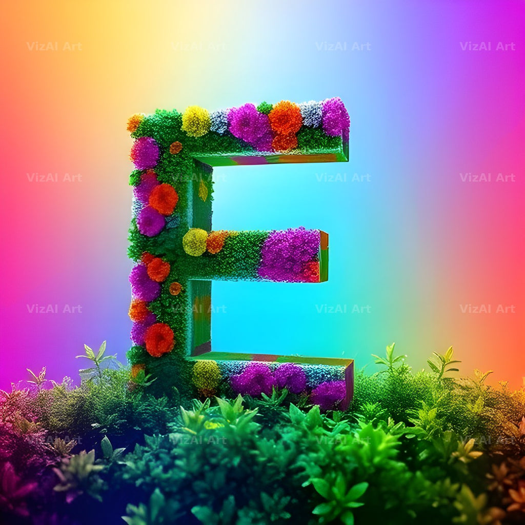 Wild Meadow Glow alphabet letter E