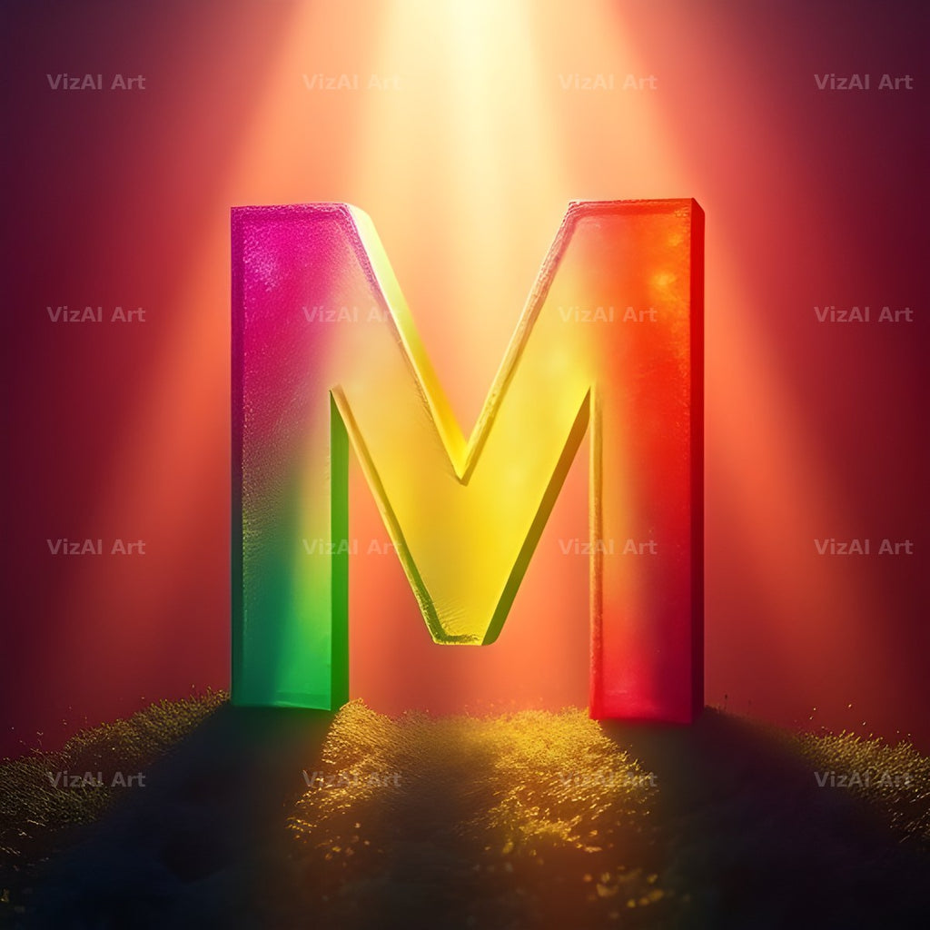 Wild Meadow Glow alphabet letter M