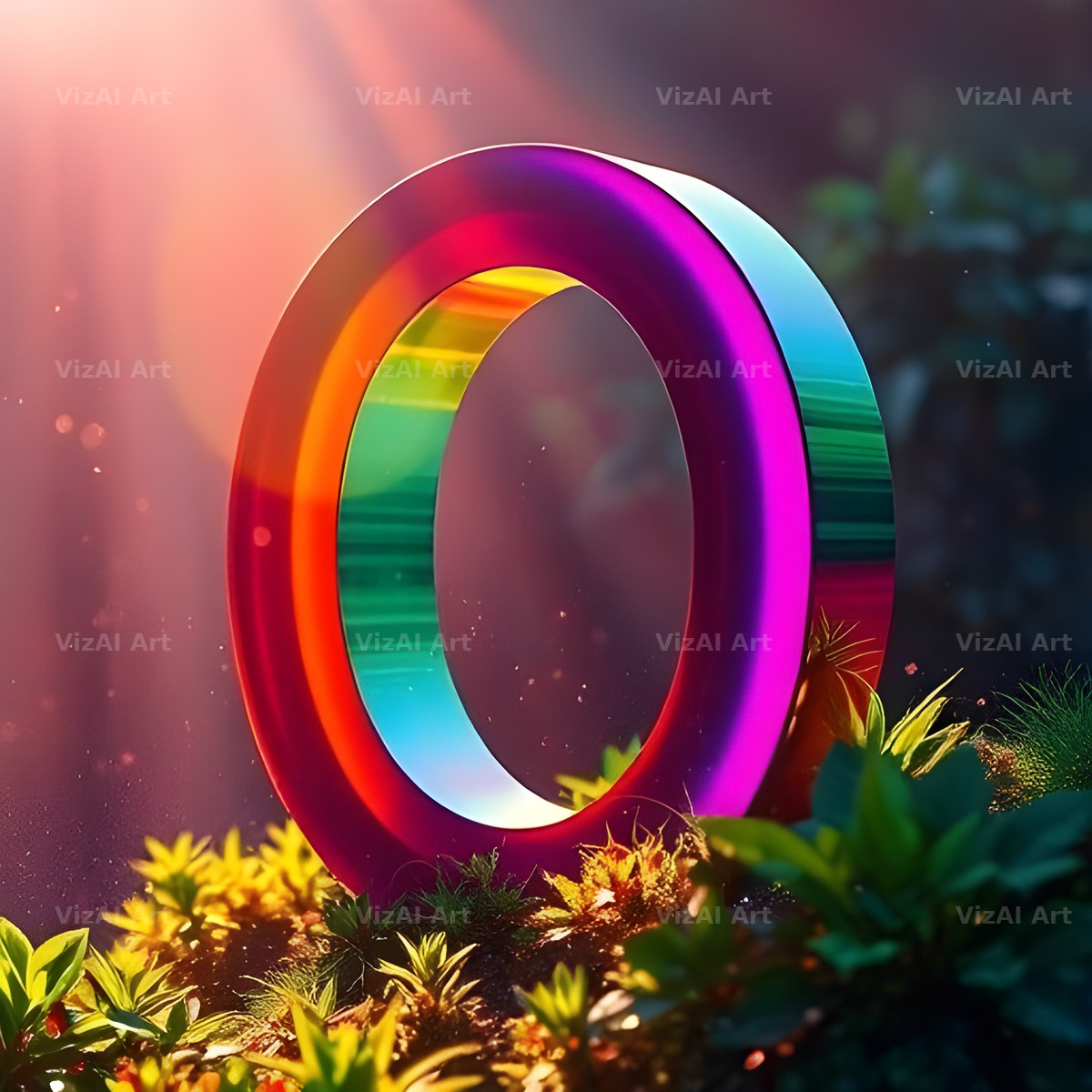 Wild Meadow Glow alphabet letter O