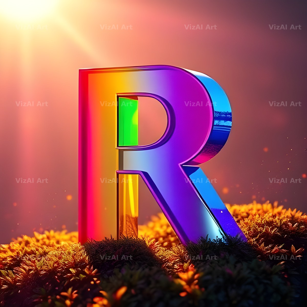 Wild Meadow Glow alphabet letter R