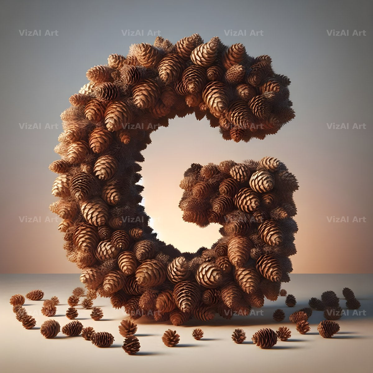Pine Cone Forest alphabet letter G