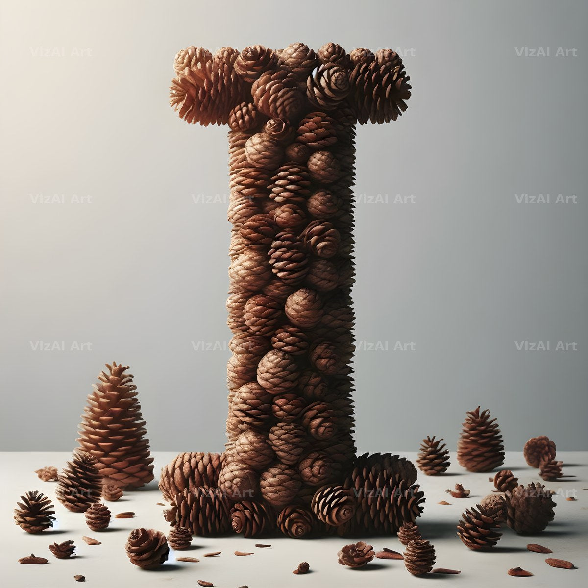 Pine Cone Forest alphabet letter I