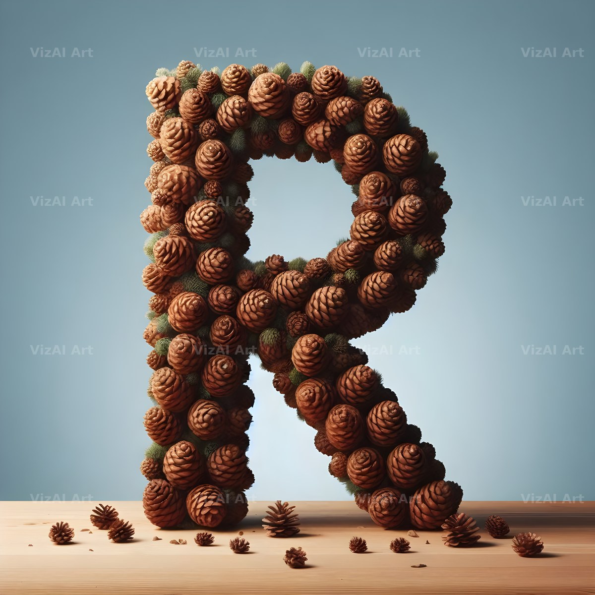 Pine Cone Forest alphabet letter R