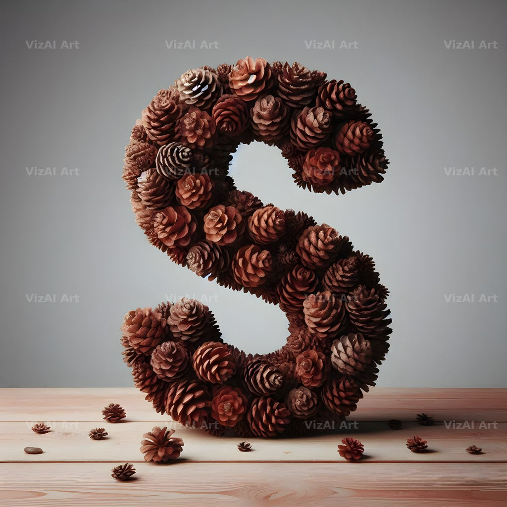 Pine Cone Forest alphabet letter S