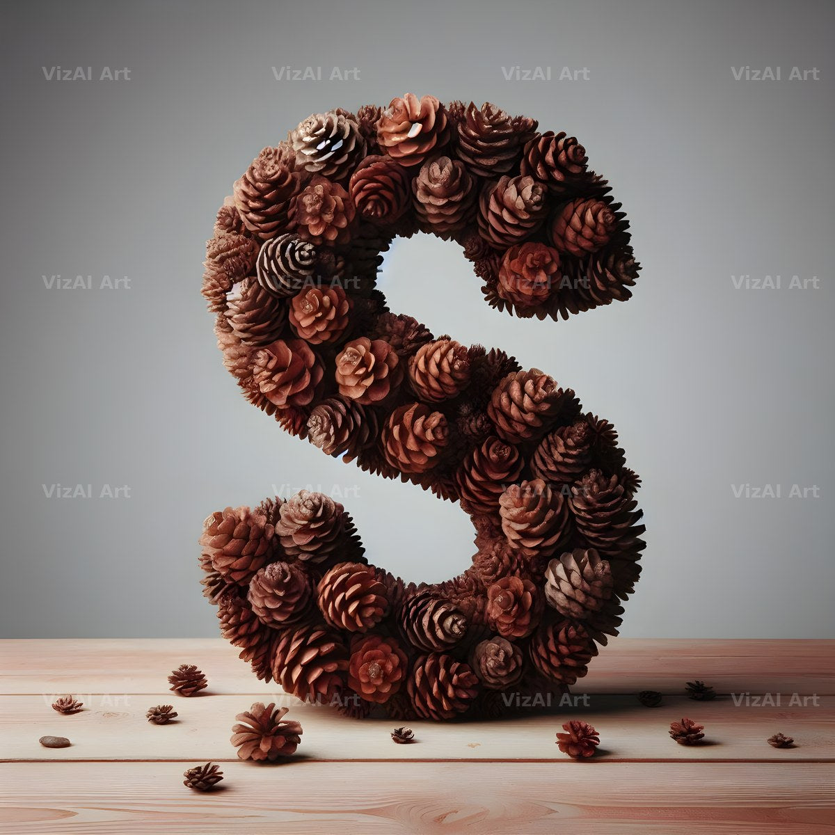 Pine Cone Forest alphabet letter S