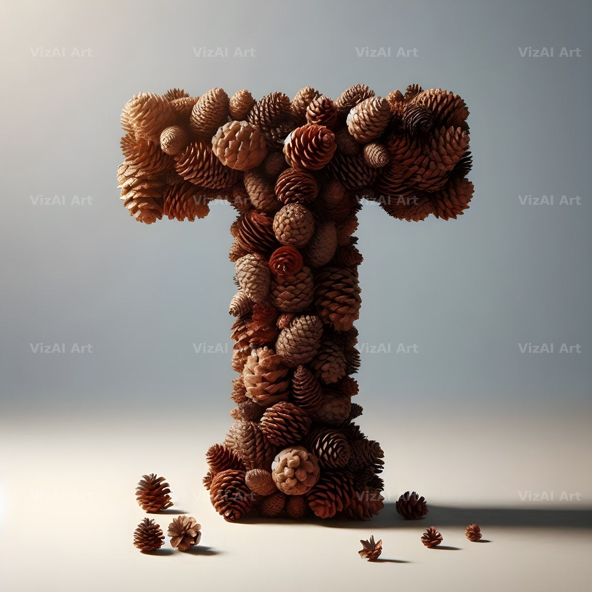Pine Cone Forest alphabet letter T