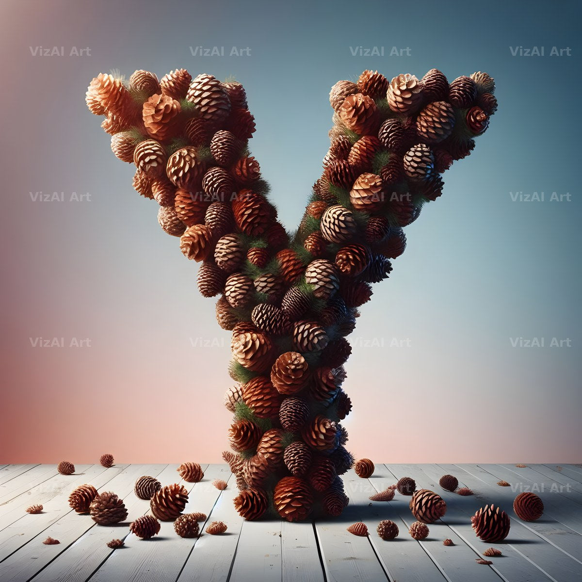 Pine Cone Forest alphabet letter Y