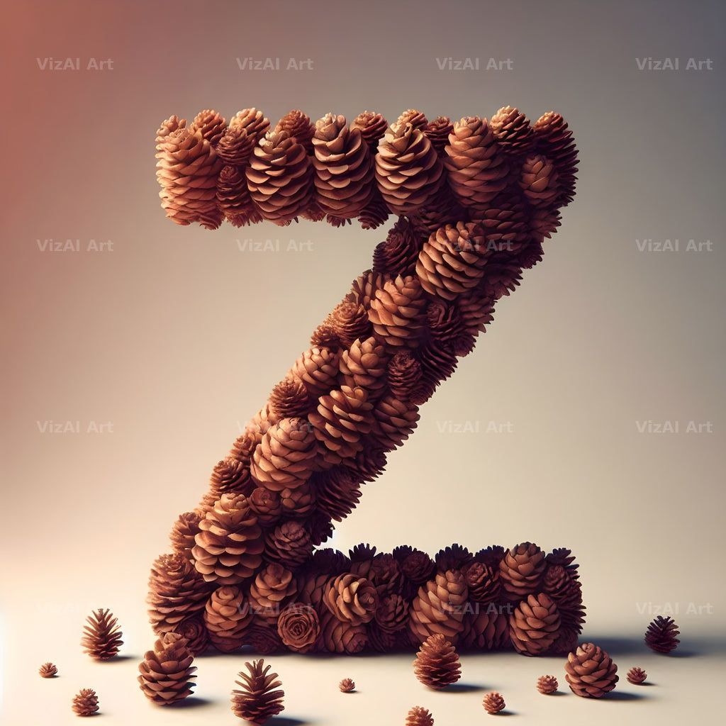 Pine Cone Forest alphabet letter Z