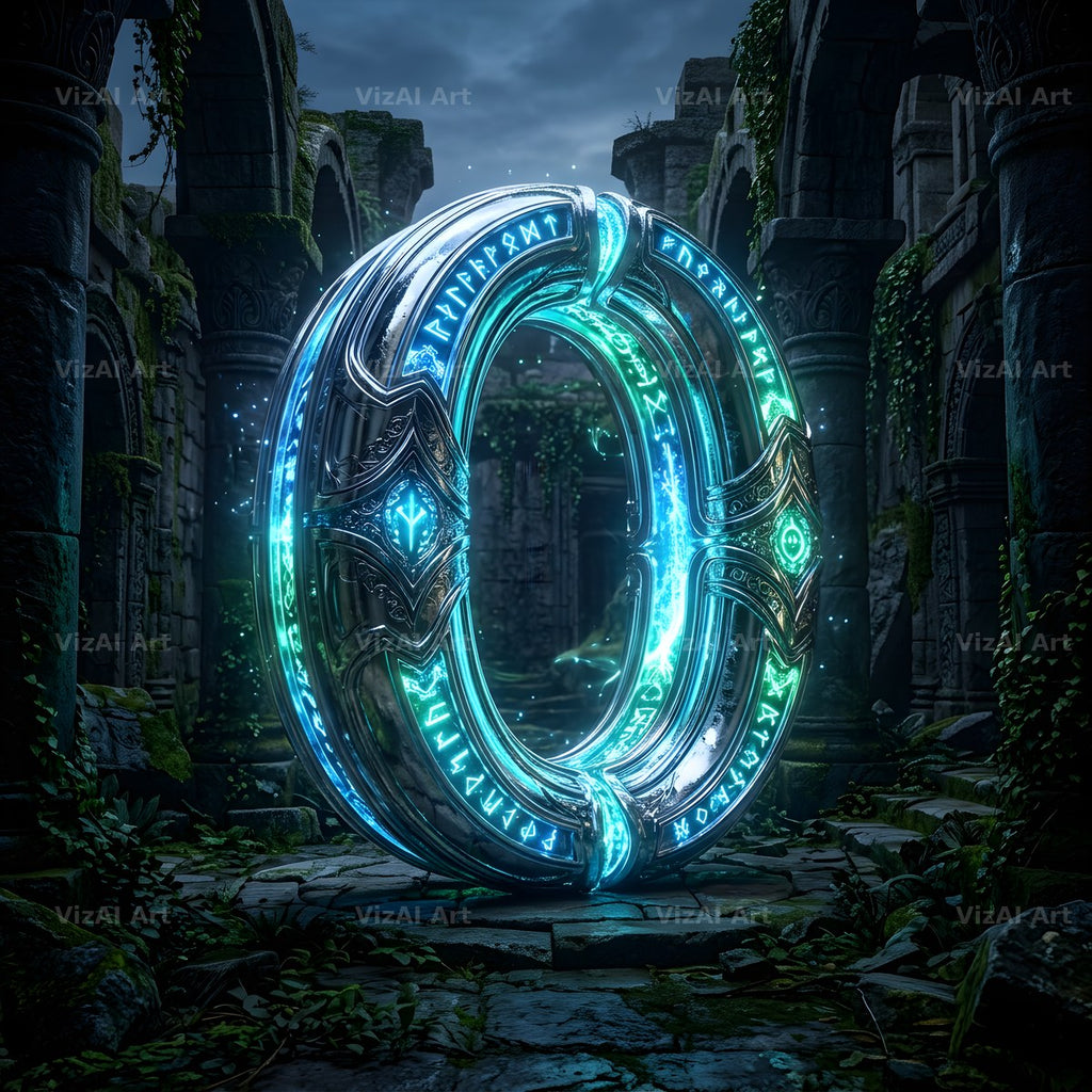 Bioluminescent Grotto alphabet letter O