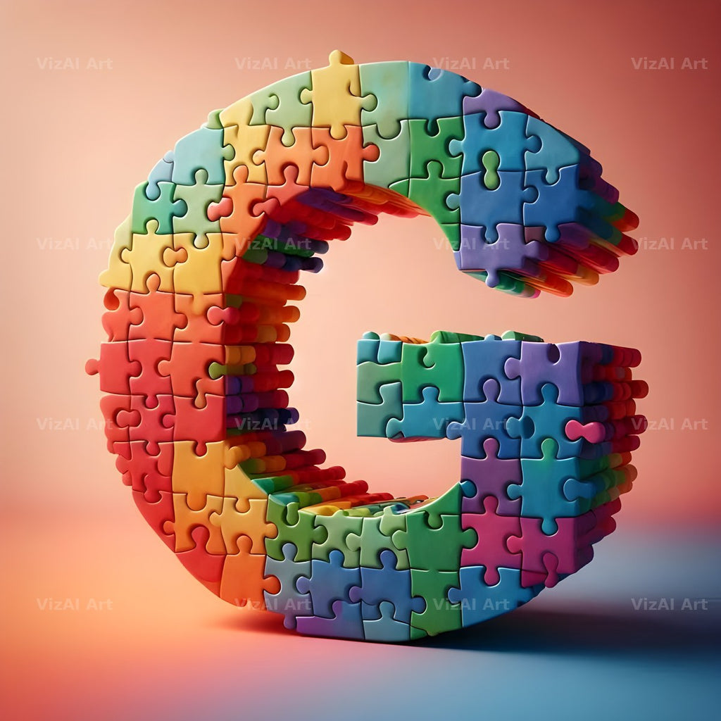 Jigsaw Puzzle Piece alphabet letter G
