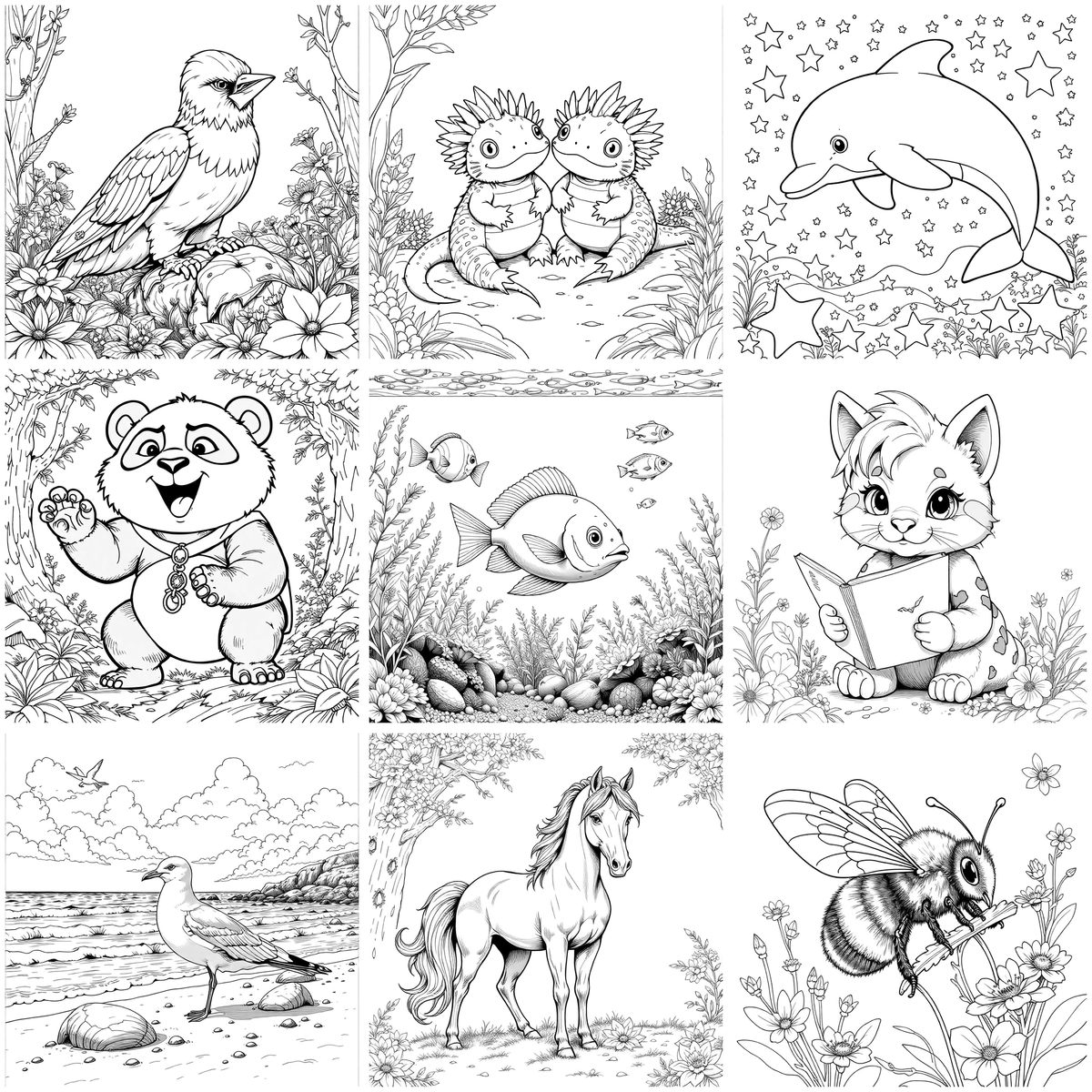 More Animal Coloring Pages — preview grid