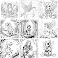 Fantasy & Fairytale Coloring Pages — preview grid