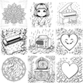Music & Mandala Coloring Pages — preview grid