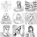 Portraits & People Coloring Pages — preview grid